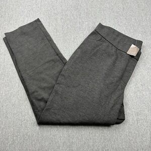 JJill Ponte Slim Leg Pants Womens Large Petite Charcoal Gray Pull On Stretch NEW